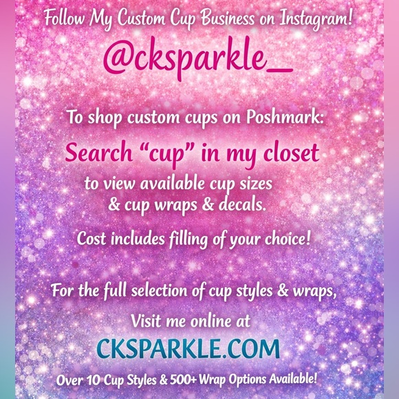 Other - Shop CK Sparkle Custom Cups! ✨🩷
